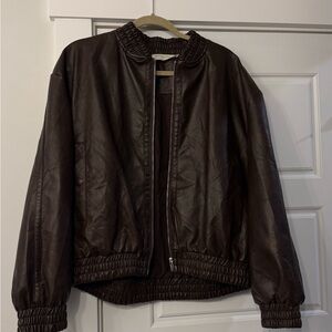 Women's Brown Leather Jacket